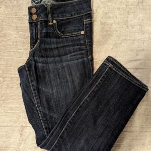 American Eagle Artist Crops 2 Dark Wash NEW
